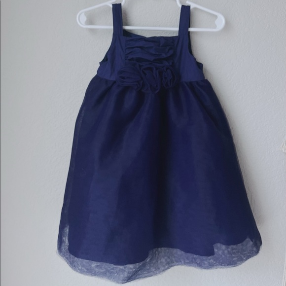 Janie and Jack Navy Chiffon Dress - Picture 1 of 4